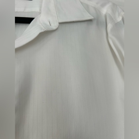 Marc Anthony white stripe button down, slim fit shirt. 16 1/2, 32/33. - Picture 3 of 6